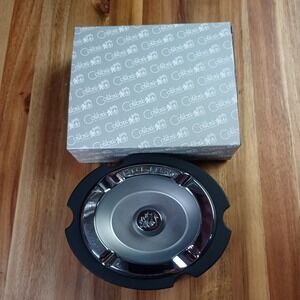 Vintage Colibri Ashtray 2pc Stainless Steel Black Base 2 Cigar 2‎ Cigarette 1989